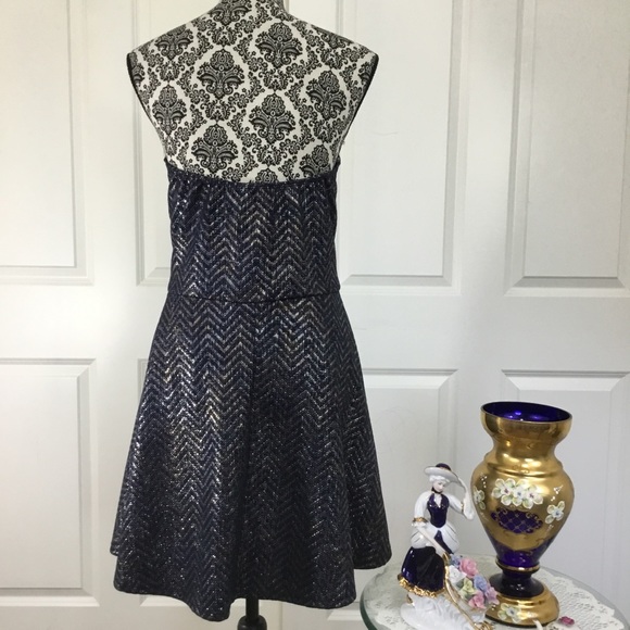 Plunging Sweetheart Skater Strapless Dress L - Picture 7 of 8